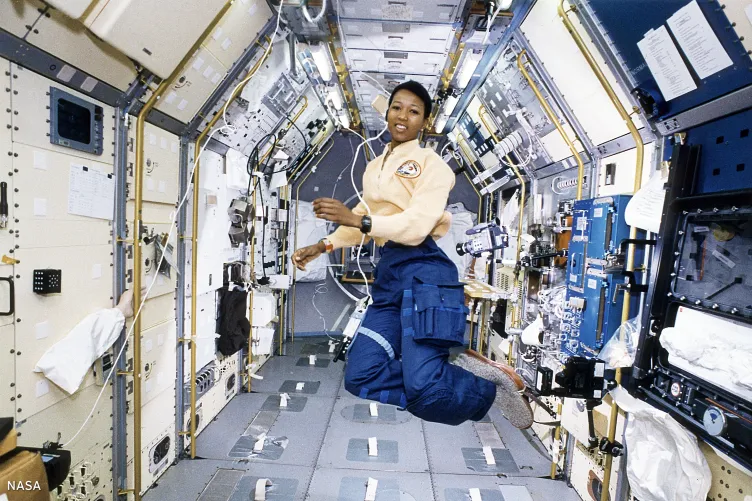 Dr. Jemison is a physician, engineer and former NASA astronaut pictured in space