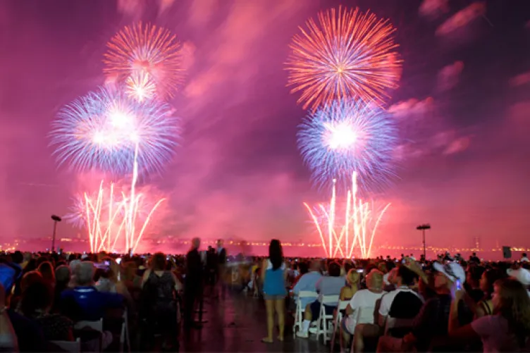 2010 4th of july fireworks from the intrepid