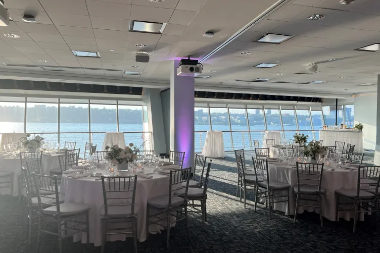 Great Hall set for a seated luncheon