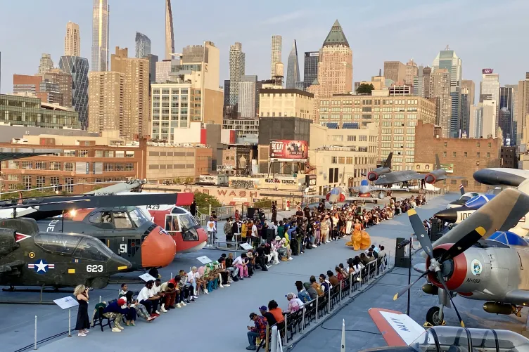 Fashion show on the Flight Deck runway