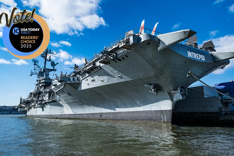 The USS Intrepid docked at pier 86