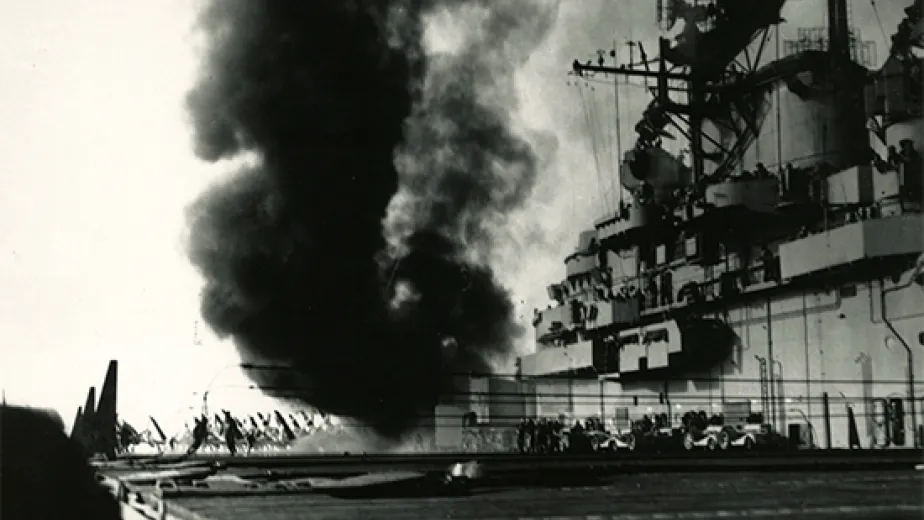 japanese kamikaze attack on the uss intrepid