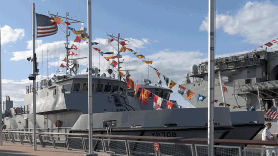 Photo by Reiss Photography of yard patrol craft docked at pier 86