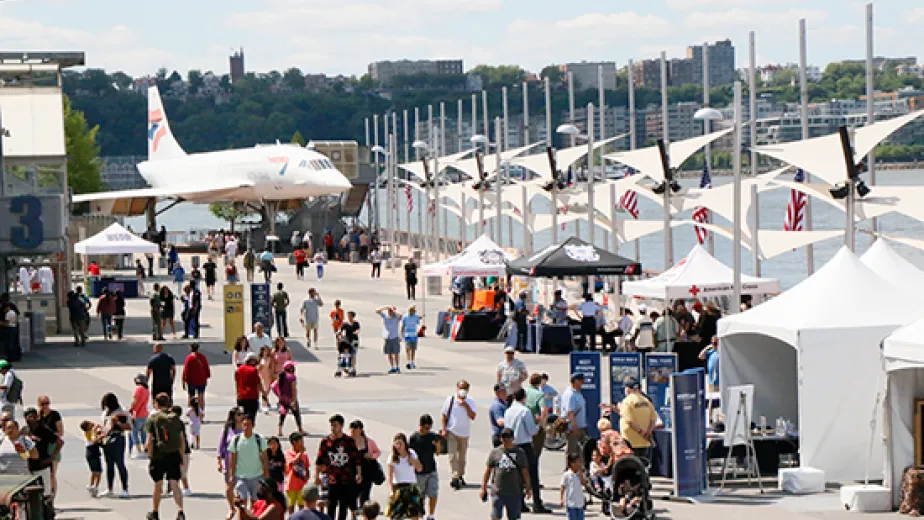 Guests at the intrepid during fleet week 2022