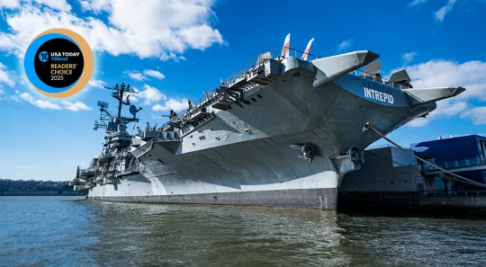 The USS Intrepid docked at pier 86